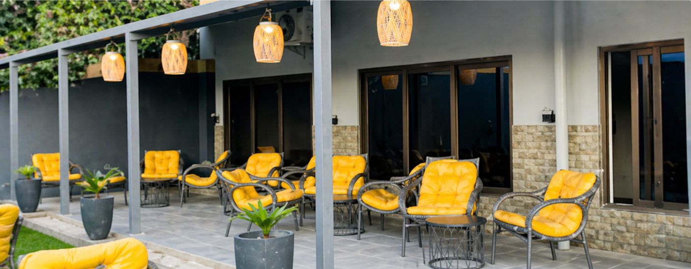 Bethsaida Hotels outdoor lounge